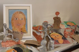 Year 5 and Year 6 made sculpture and self portraits.